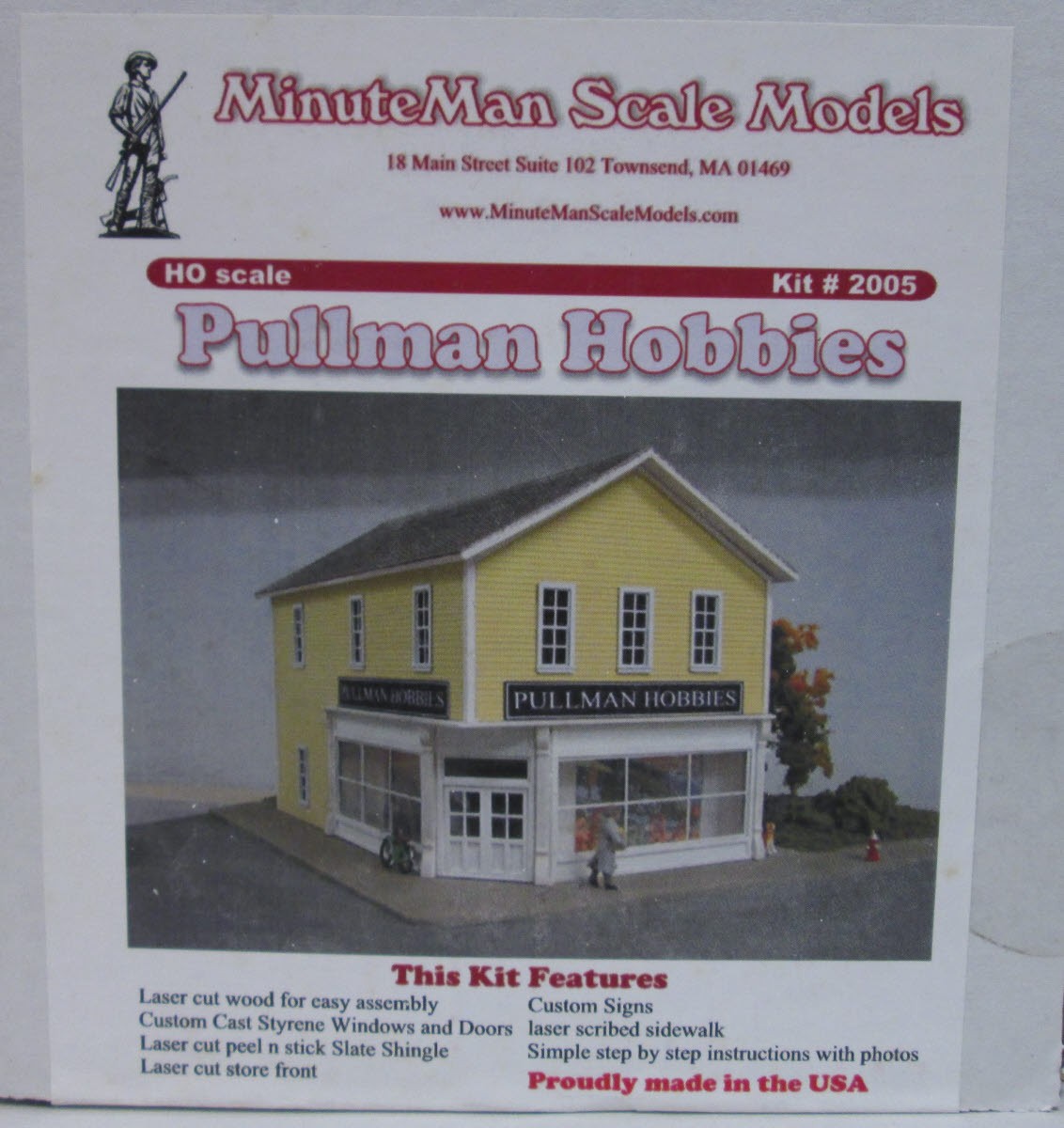 Minuteman Scale Models 2005 HO Scale Pullman Hobbies Building Kit