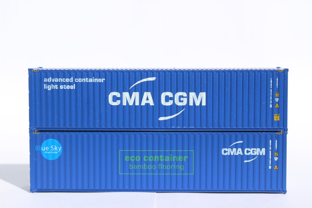 JTC Model Trains 405089M N CMA CGM Mix Pack C 40' High Cube Container