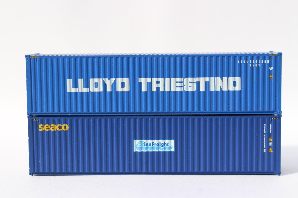 JTC Model Trains 405812 N SEACO & Lloyd 40' HC Container Mix Pack (Pack of 2)