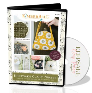 CD - Keepsake Clasp Purses Machine Embroidery CD by KimberBell Designs