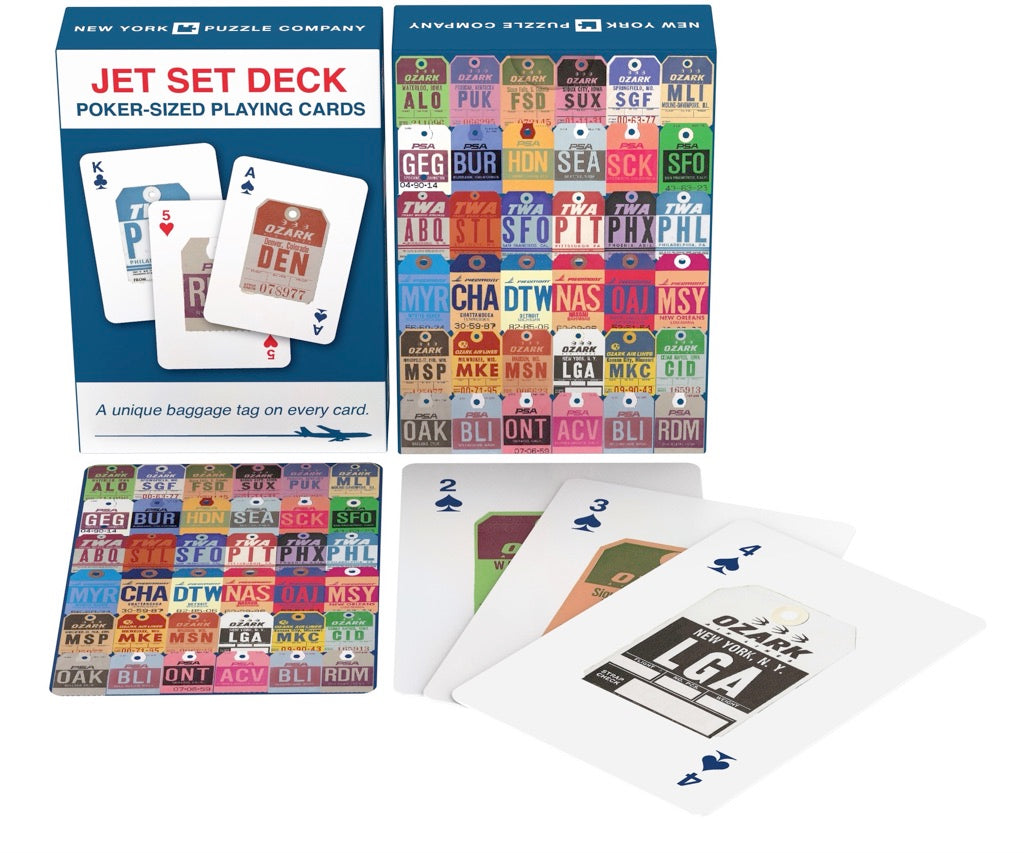 New York Puzzle Company Baggage Tag Playing Cards