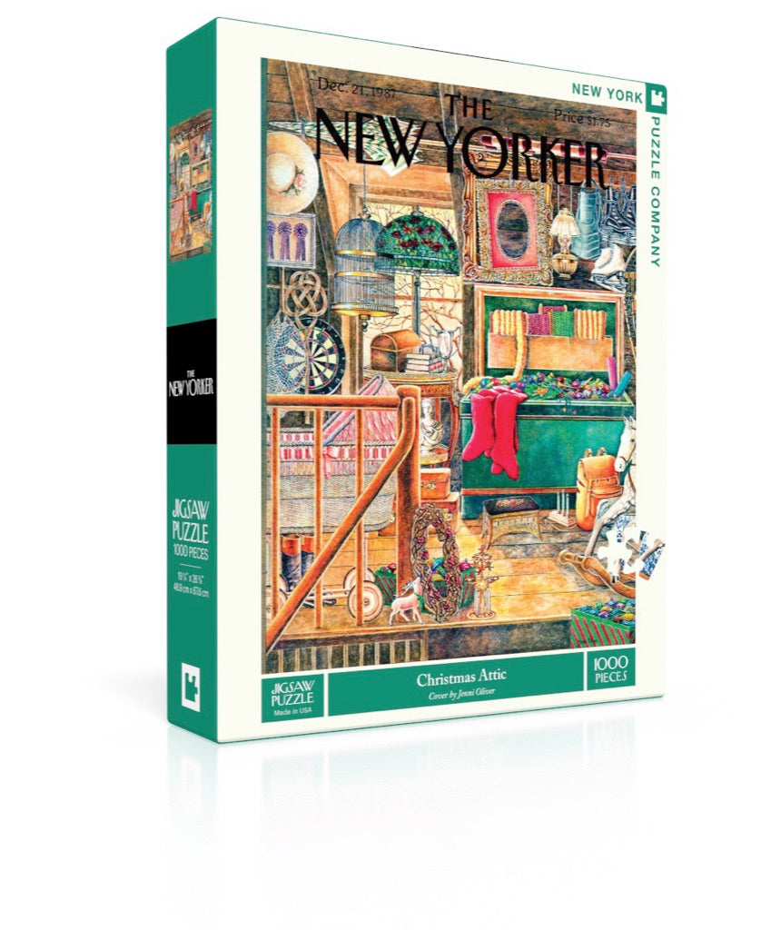New York Puzzle Company Christmas Attic, 1000 Piece Jigsaw Puzzle