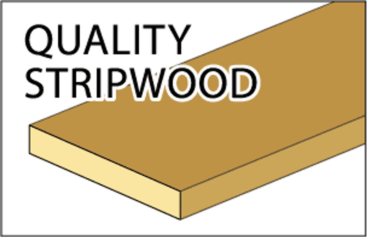 Northeastern Scale Lumber 70216 3/32" x 1/8" x 24" Basswood Strips - Stripwood