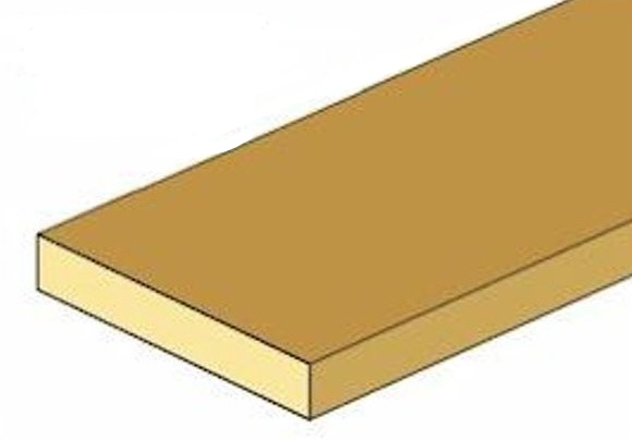 Northeastern Scale Lumber 70310 3/8" x 1" x 24" Stripwood (Pack of 2)