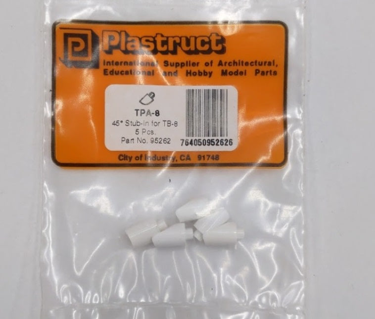 Plastruct 95262 1/4" 45° Stub-in Tee (Pack of 5)