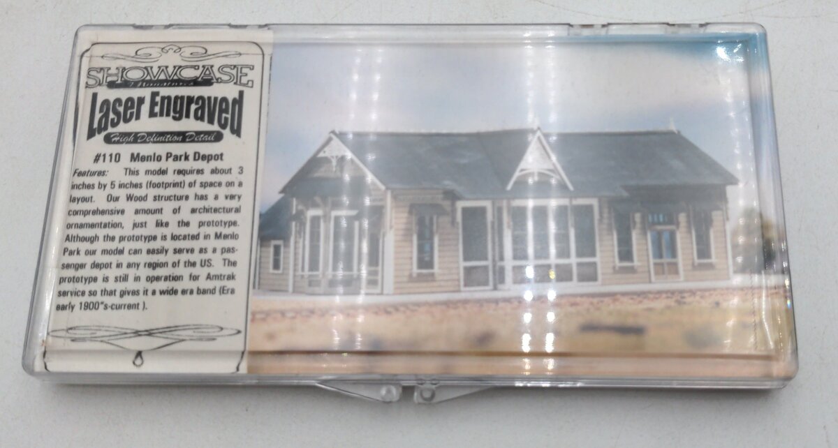 Showcase Miniatures 110 N Scale Showcase Express Menlo Park Depot Wood Kit