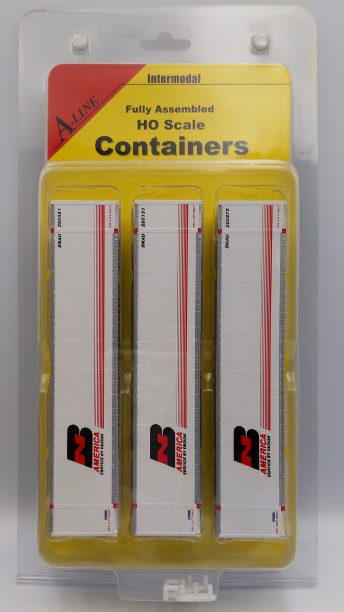 InterMountain 30412-01 HO 48' Smooth Sided Container BN (Black) (Pack of 3)