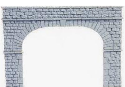 Ultimate Scenery System 62620 O Scale Cut Stone Double Track Portal/Arch Bridge