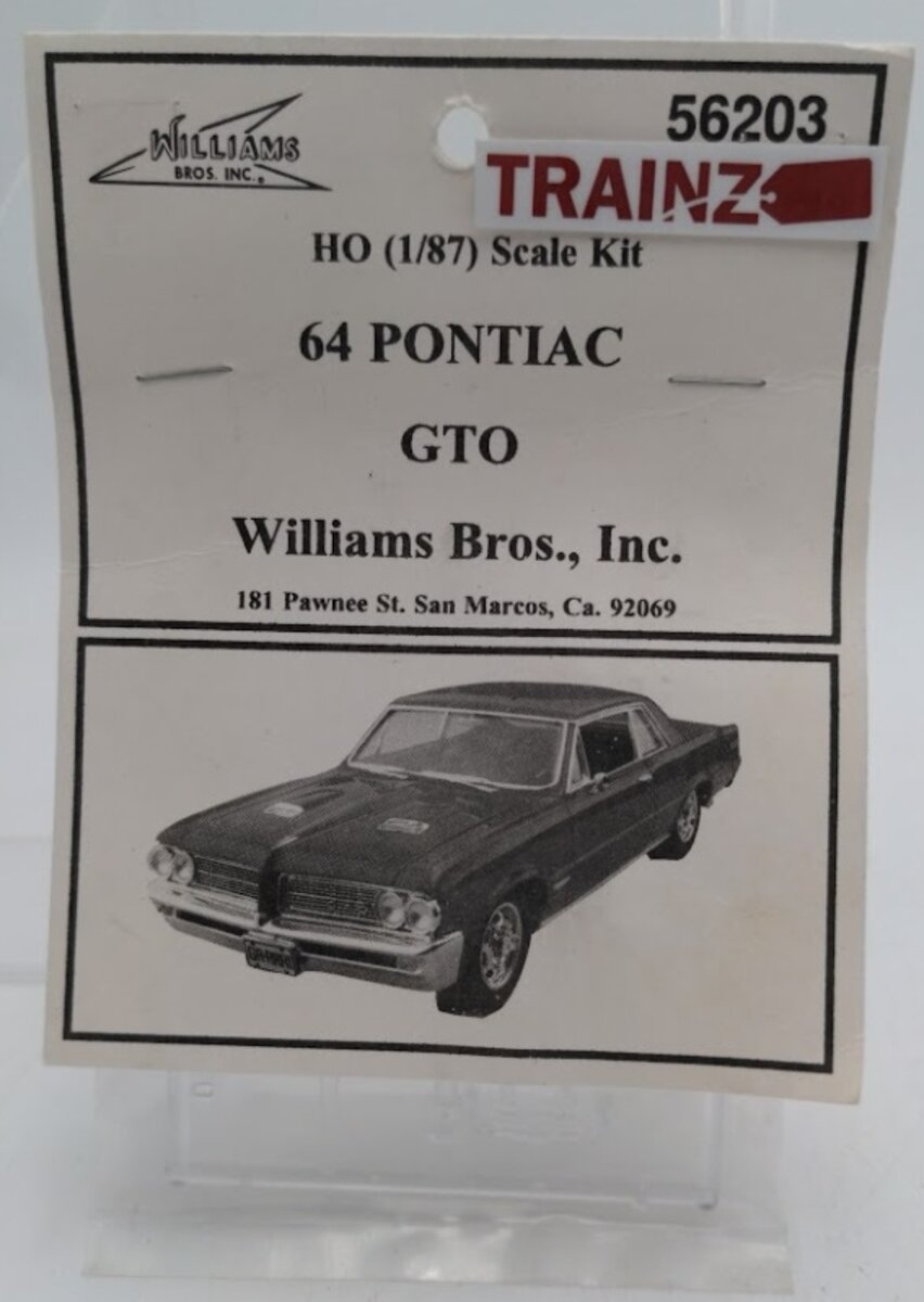 Williams Brothers 56203 HO Scale 1964 Pontiac GTO Car Plastic Model Kit (Single)