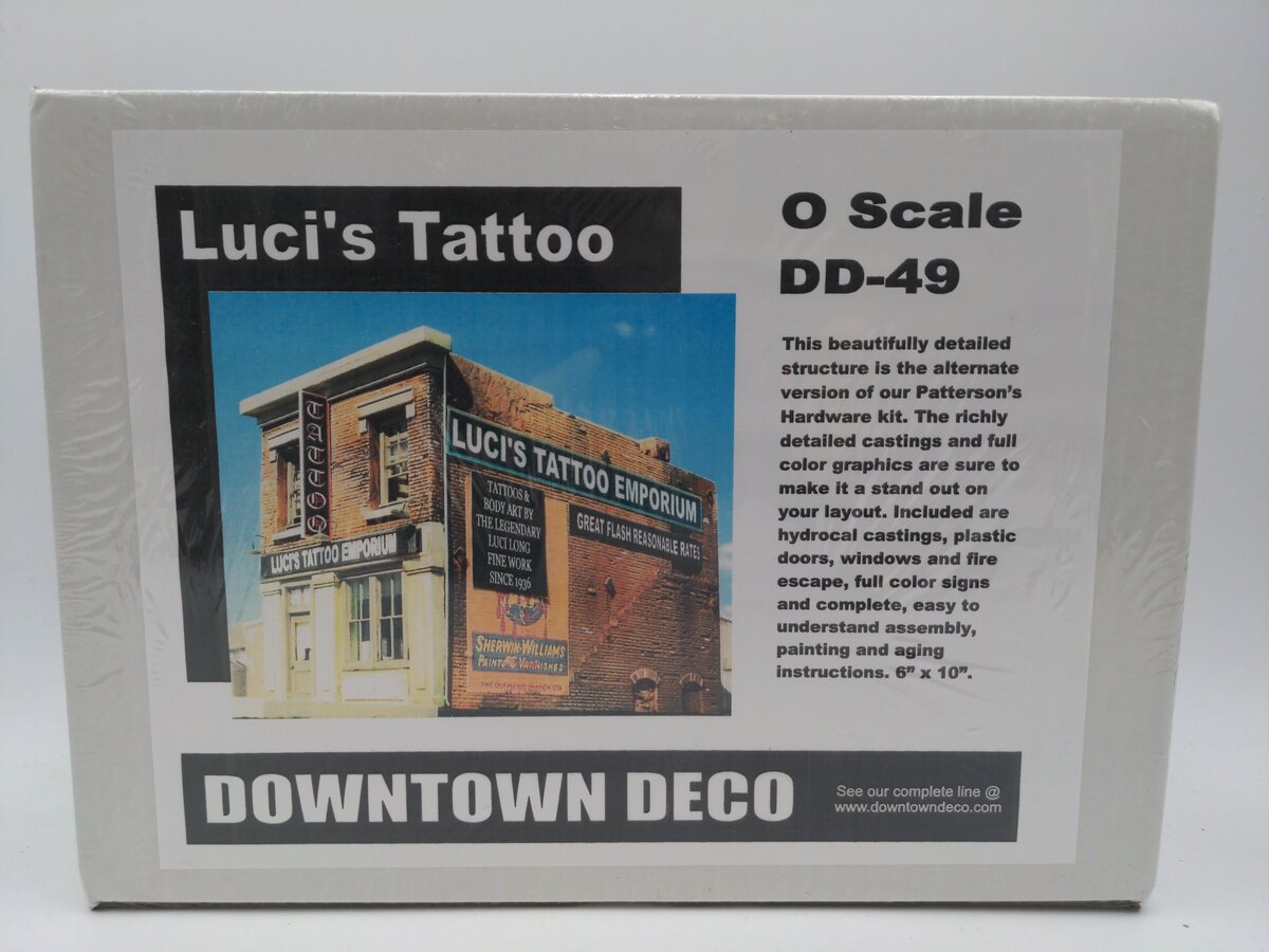 Downtown Deco DD-49 O ScaleLuci's Tattoo Building Kit