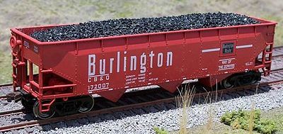 F+N Models 81406 HO Bowser 70-Ton 3-Bay Offset Hopper Coal Load (Pack of 2)