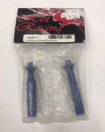Hot Racing TM33201F BlueSwivel Spring Loaded Body Post (Pack of 2)