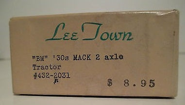 Lee Town 432-2031 HO "BM" 1930s Mack 2 Axle Tractor