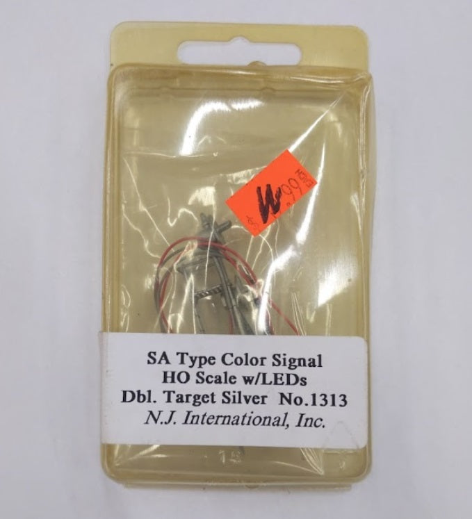 NJ International 1313 HO SA Type Color Signal w/LEDs Double Target Silver