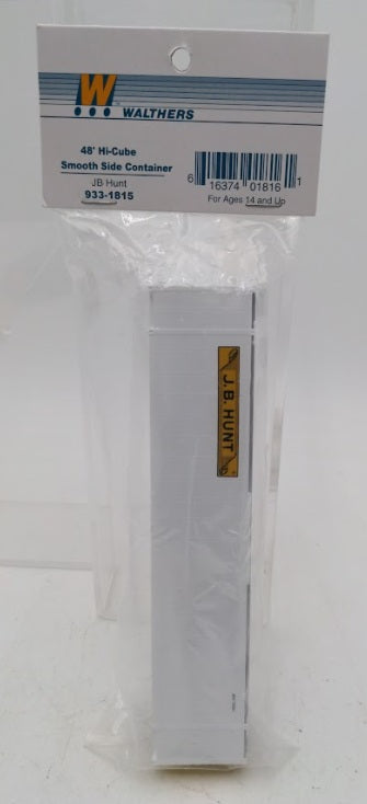 Walthers 933-1815 HO Scale JB Hunt 48" Hi-Cube Smooth Side Container