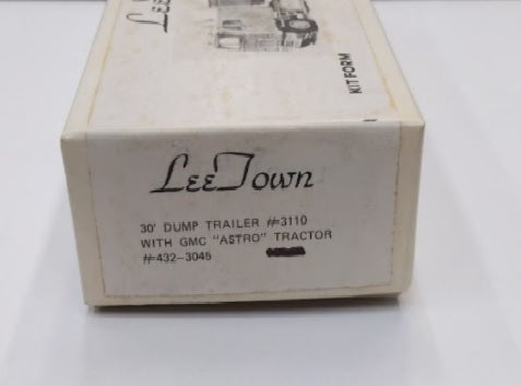 Lee Town 432-3045 HO Scale 30' Dump Trailer #3110 With GMC "Astro" Tractor