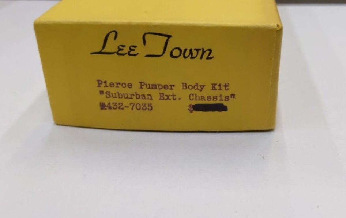 Lee Town 432-7035 HO Scale Pierce Pumper Body Kit "Suburban Ext. Chassis