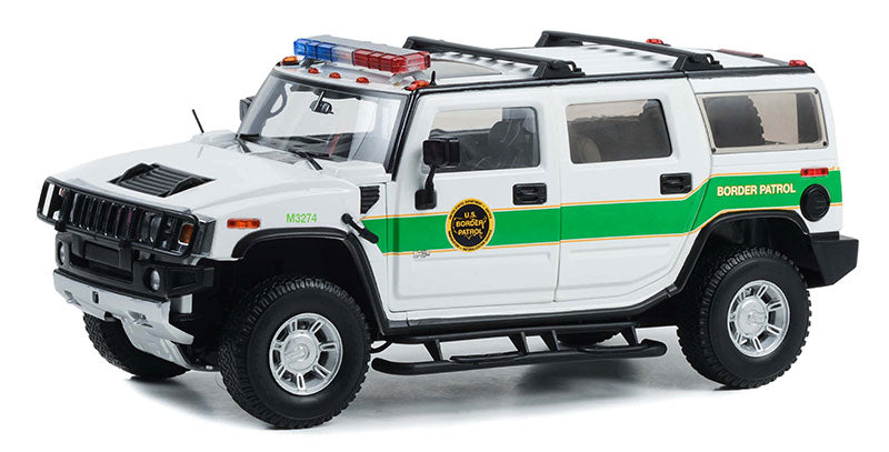 Highway 61 18038 1:18 U.S. Border Patrol - 2003 Hummer H2 Diecast Model