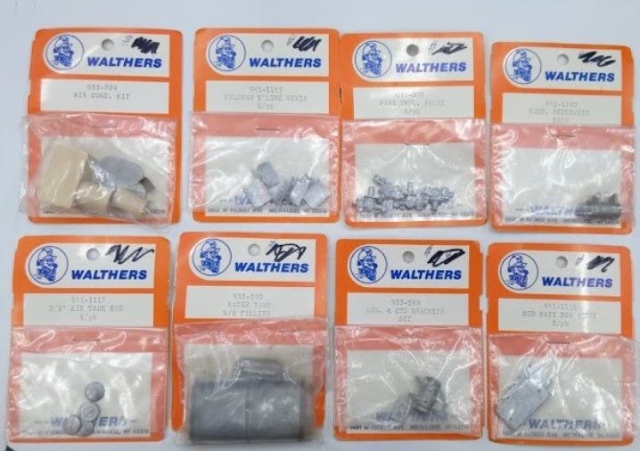 Walthers Lof of 8 O Scale Misc Diecast Parts