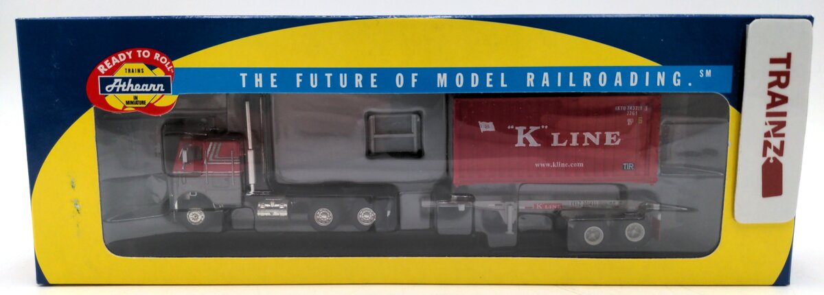 Athearn 92139 HO K-Line 20' Container W/ K-Line Chasis