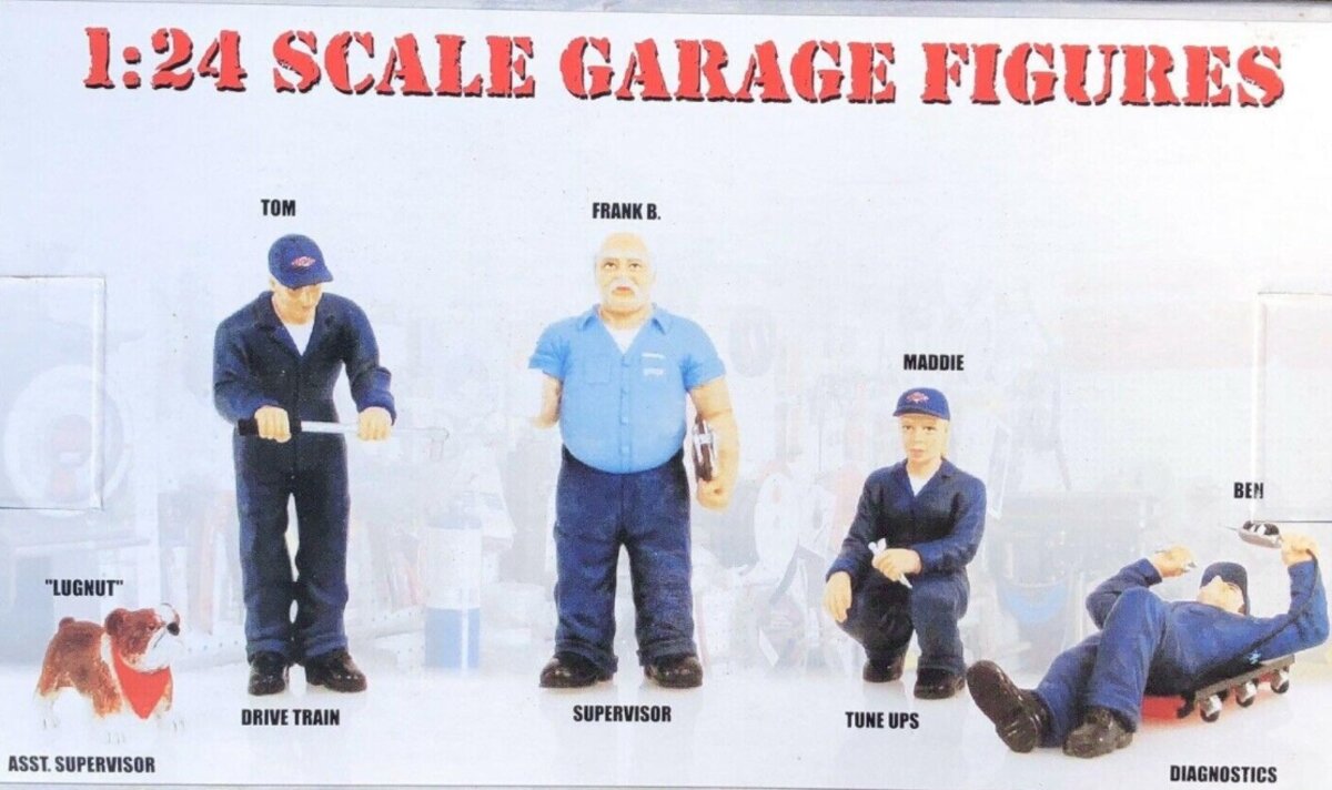 GMP G2400103 G 1:18 Garage Figures Parts Department(Box of 5)