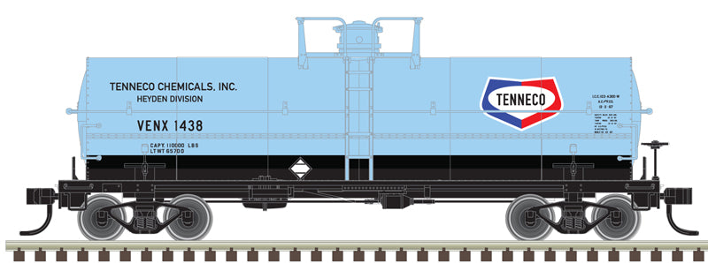 Atlas 20007358 HO Tenneco Chemicals (VENX) 11,000 Gallon Tank Car #1438
