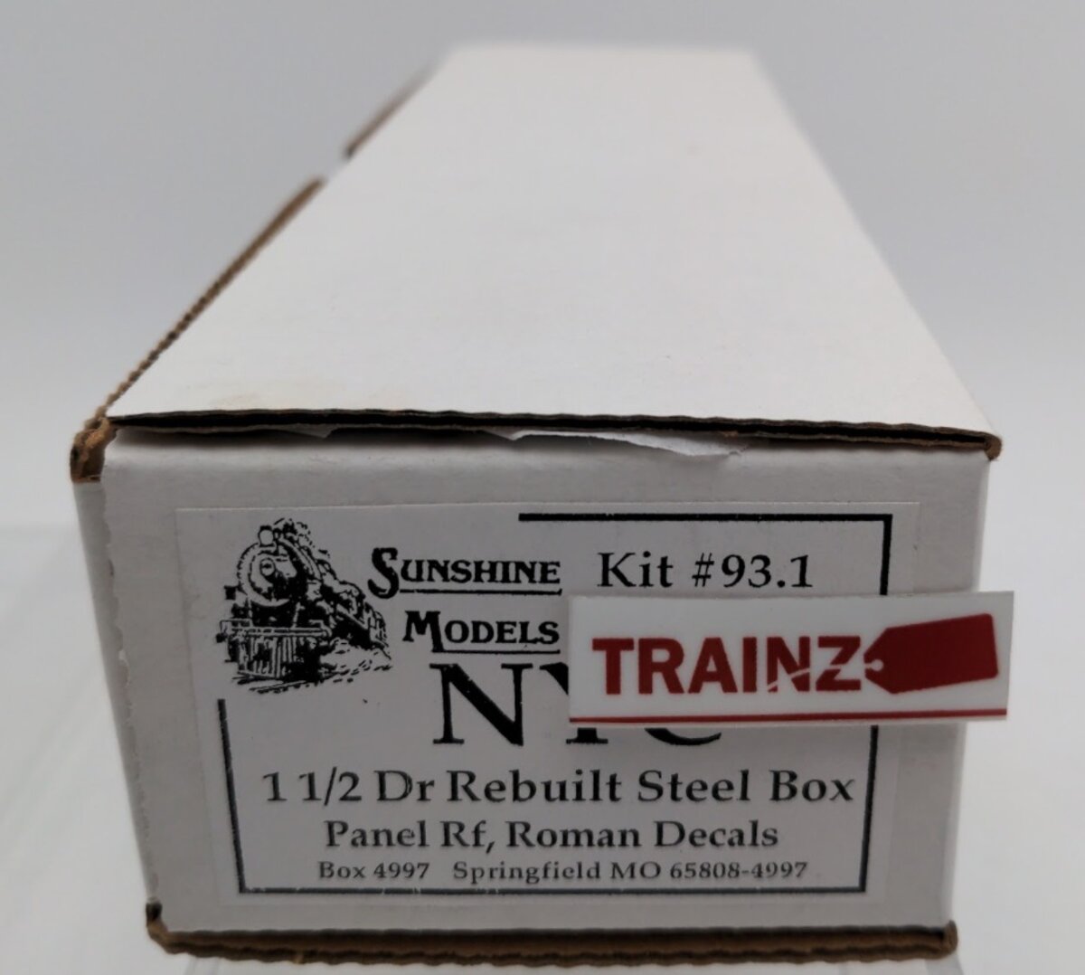 Sunshine Models 93.1 HO Scale NYC 1-1/2 Dr Rebuil Steel Boxcar W/Panel Decal Kit