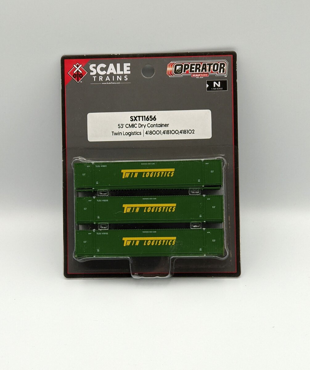 Scale Trains SXT11656 N Scale CMIC 53" Dry Container Twin Logistics 3-pack