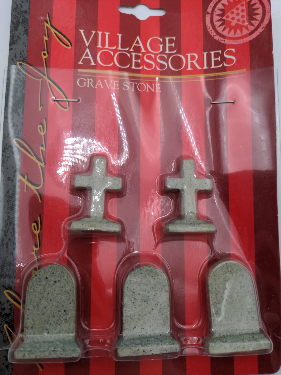 Caldor 4531599 Village Accessories Grave Stone Pack of 5