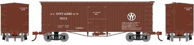 Roundhouse 1158 HO New York Ontario and Western 36' Old Time Wood Box Car #5011
