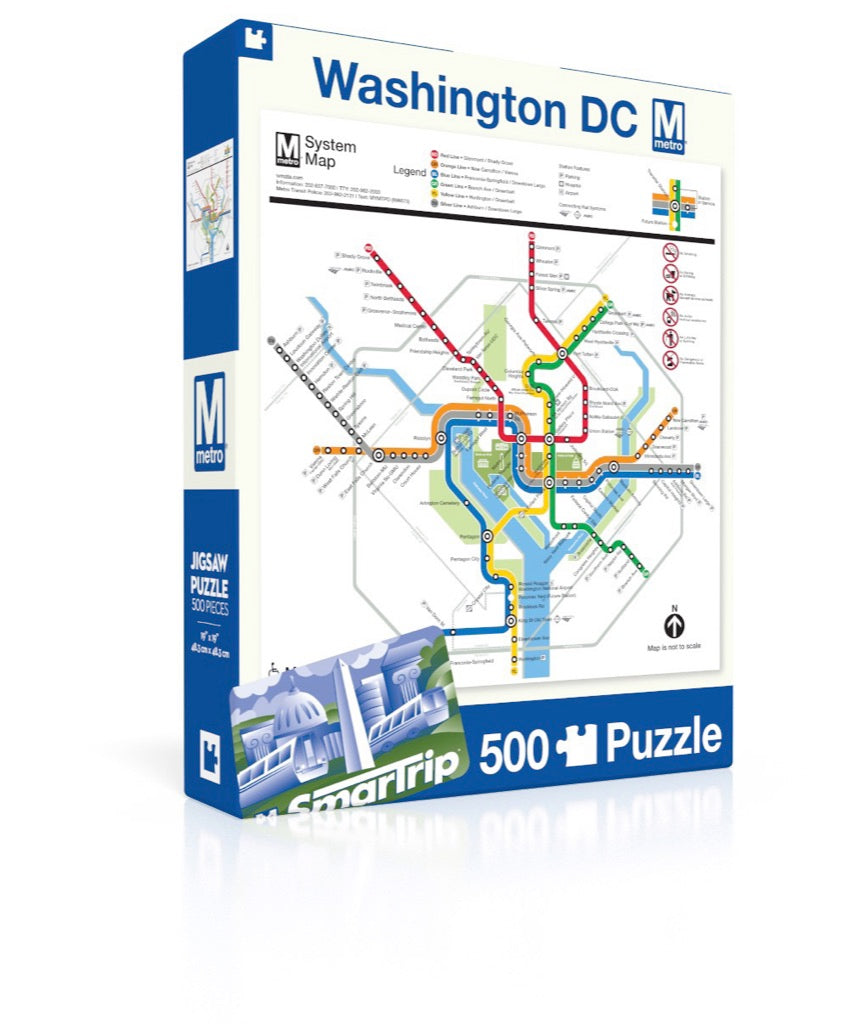 New York Puzzle Company DC Metro Map, 500 Piece Jigsaw Puzzle