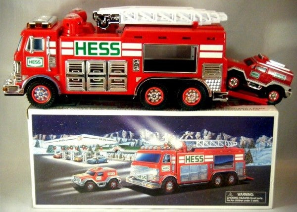 Hess 2005 Diecast Emergency Fire Truck With Rescue Vehicle
