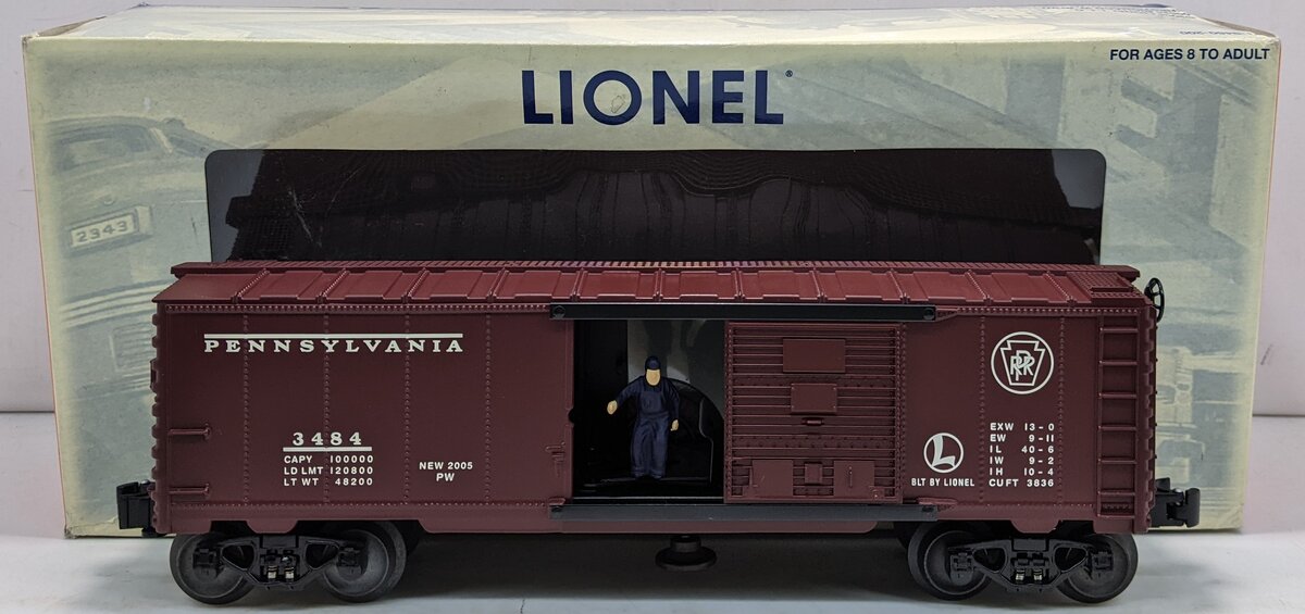 Lionel 6-29823 O Gauge PWC Pennsylvania Operating Boxcar #3484