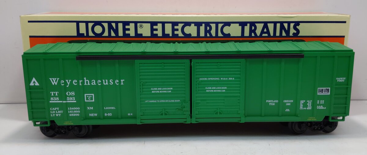Lionel 6-52010 O Gauge T.T.O.S 1993 Weyerhaeuser Convention Boxcar #838593