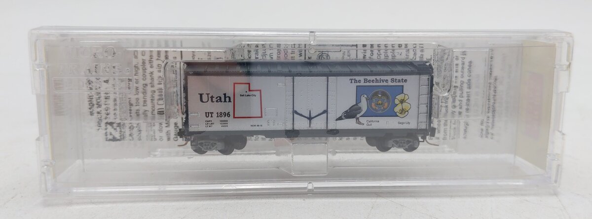 Micro-Trains 50200547 Z Scale Utah State 40' Standard Plug Door Box Car #1896