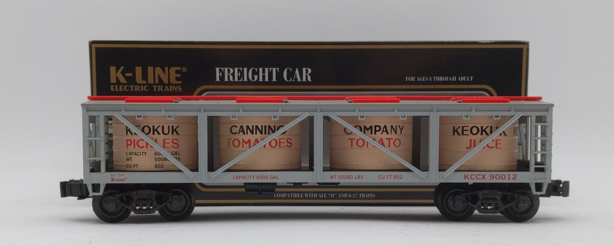 K-Line K-90012 O Gauge KCC Exclusive Keokuk Canning Company Vat Car