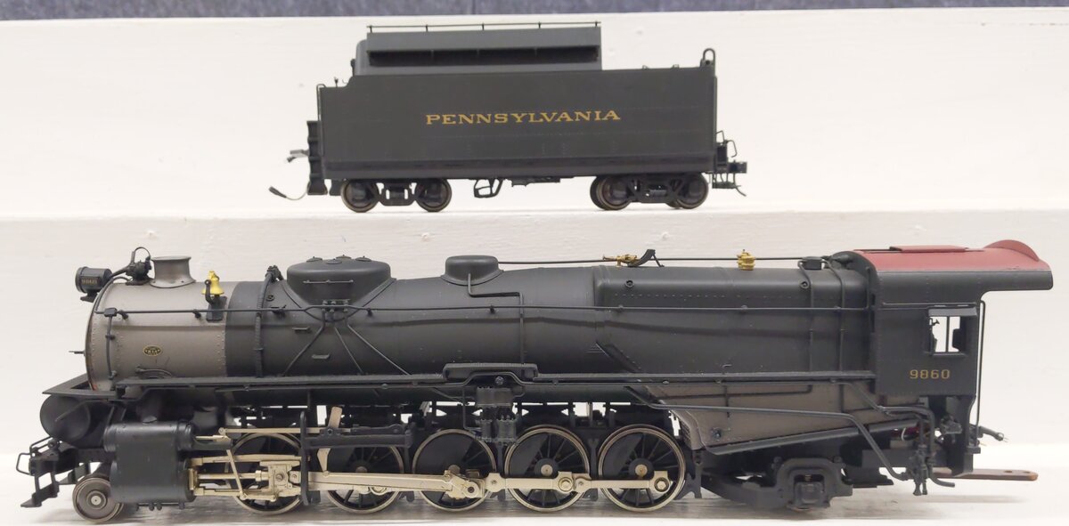 Sunset Models 9860O Scale BRASS PRR 2-10-2 Steam Loco & Tender #9860 [2Rail] EX