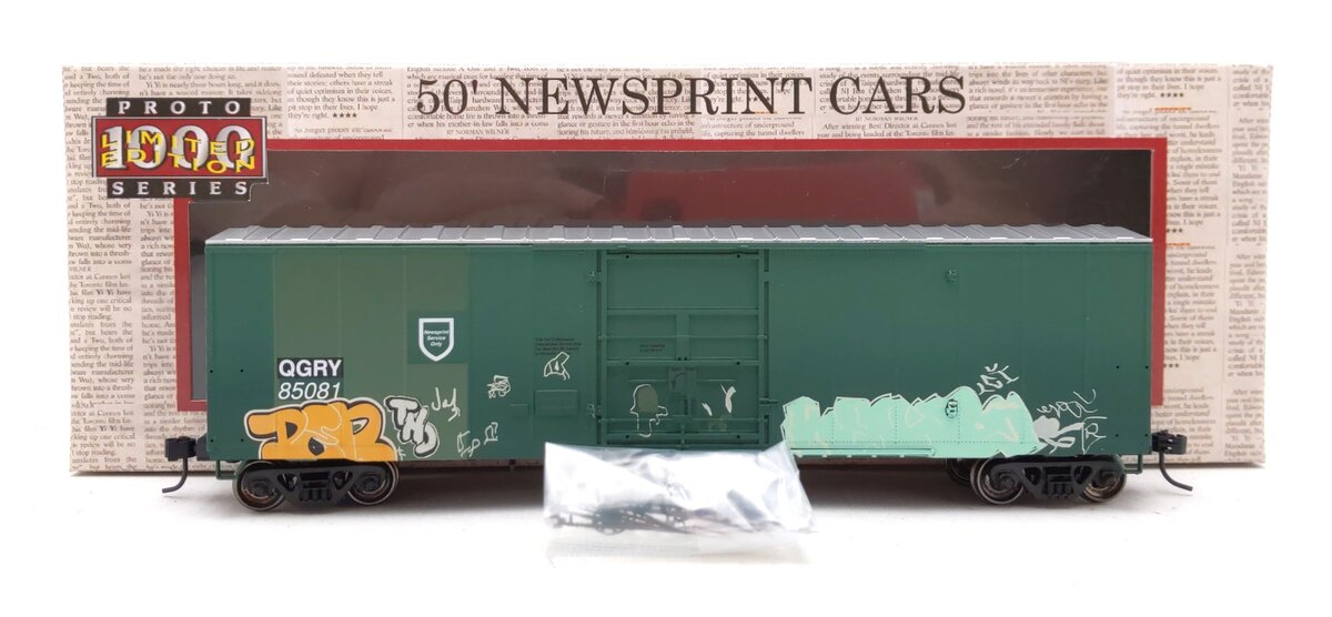 Proto 1000 400304 HO Scale 50' Newsprint Cars QGRY Limited Edition #85081
