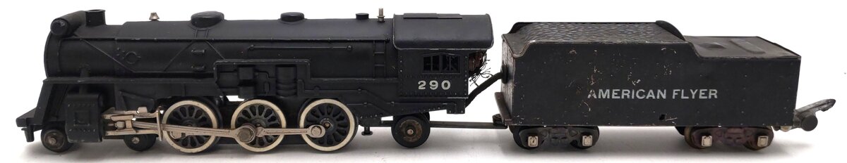 American Flyer 290 Vintage S 4-6-2 Diecast Steam Locomotive & Tender VG