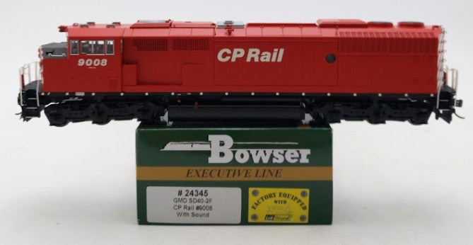Bowser 24345HO Scale Canadian Pacific SD40-2F Diesel Locomotive #9008 w/ Sound