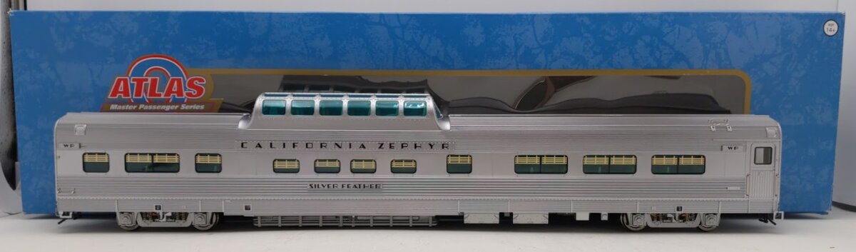 Atlas 3002153-2 O Western Pacific "Silver Feather" Vista Dome-Chair Car (2 Rail) EX/Box