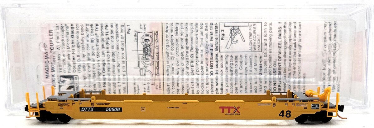 Micro-Trains 13500011 N Trailer Train TTX 70' Husky Stack Well Car #56606