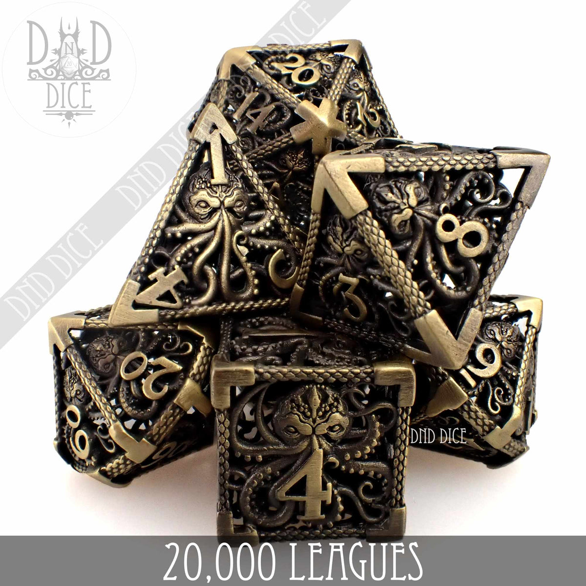 DND DICE 20,000 Leagues Metal Dice Set
