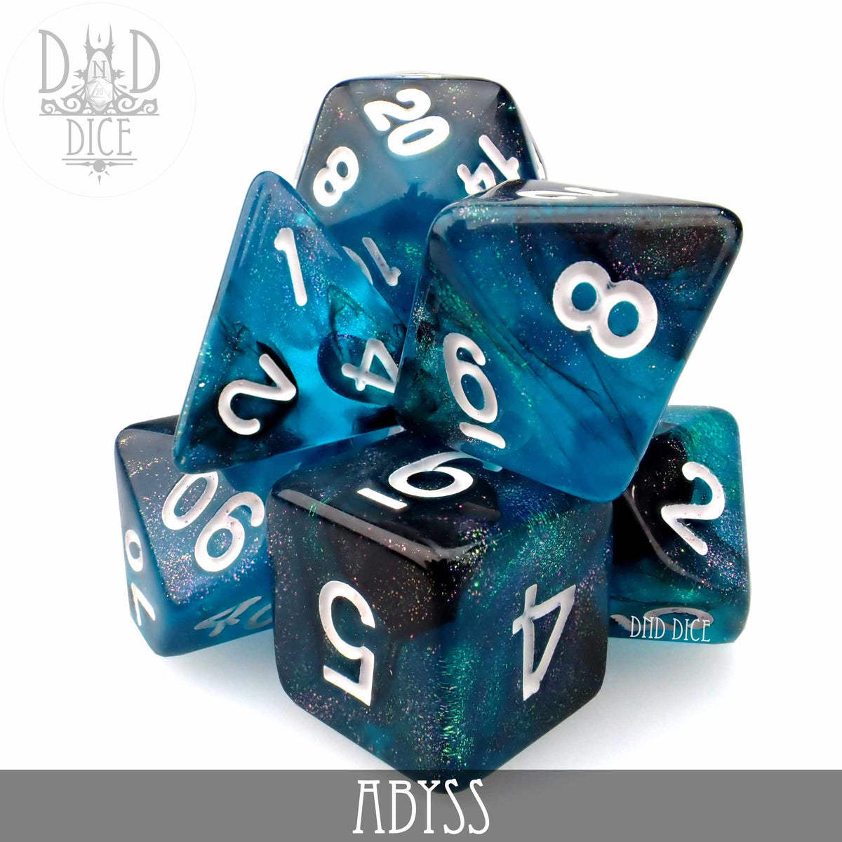 DND DICE Abyss Glitter Dice Set