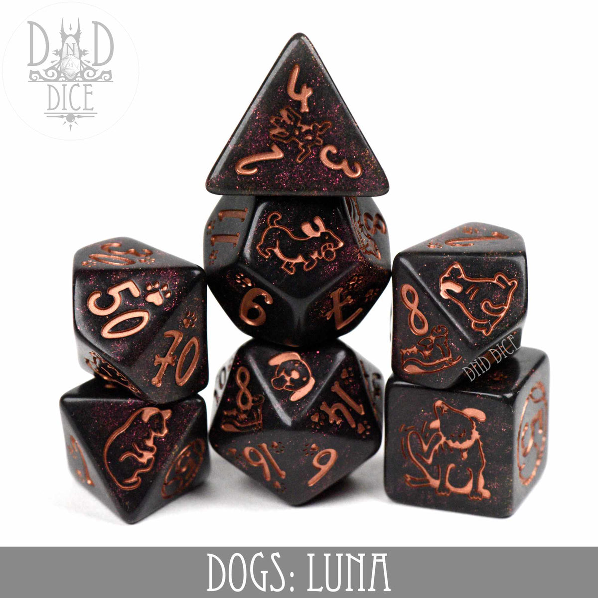 DND DICE Dogs: Luna Dice Set