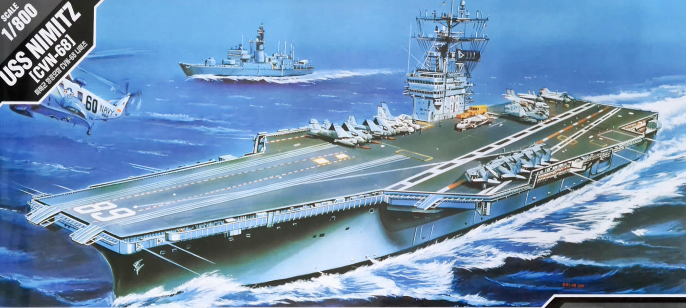 ACADEMY 14213 1/800 USS Nimitz CVN-68 Aircraft Carrier Model Ship Kit