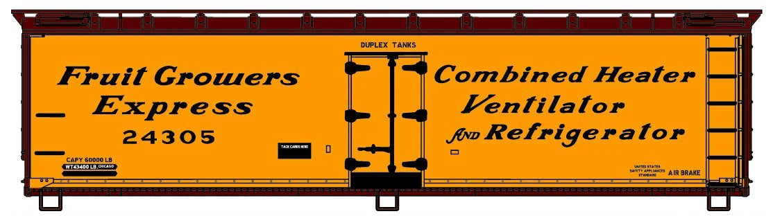 Accurail 81611 HO Scale 40' Wood Reefer Kit Fruit Growers Express
