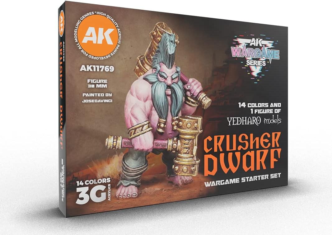 AKI 11769 Wargames Starter Set: Crusher Dwarf 3G Acrylic Paint