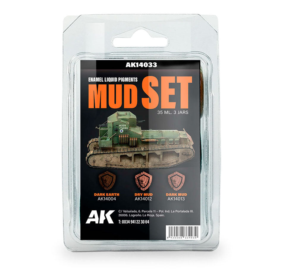 AKI 14033 Mud Liquid Pigment Enamel Set