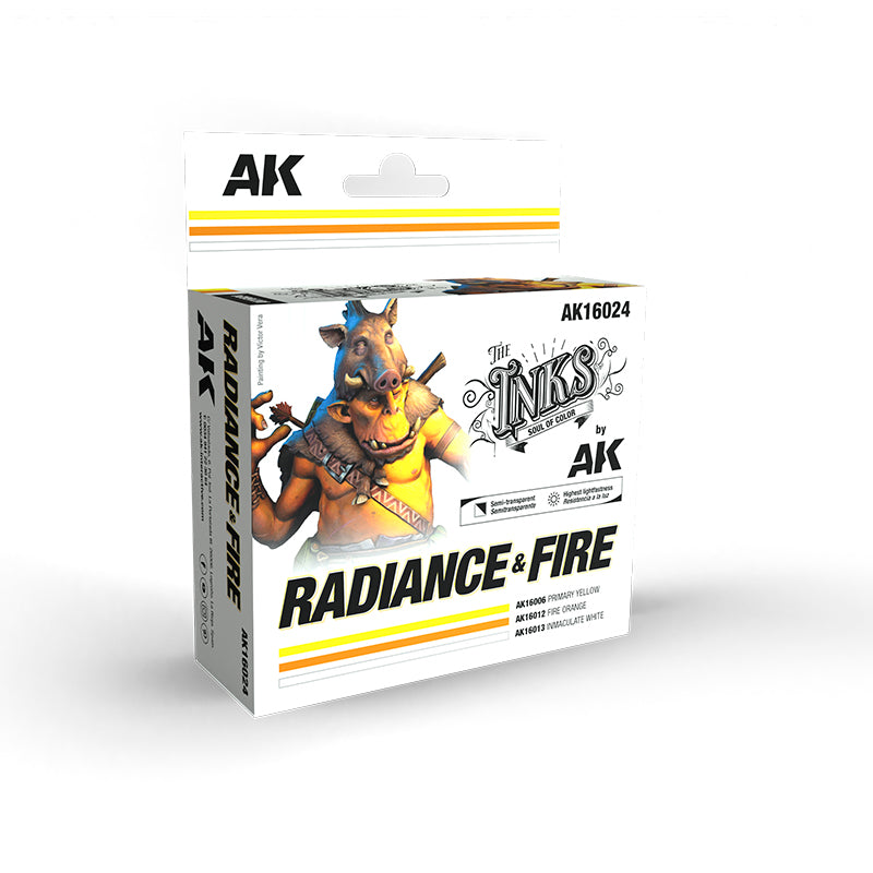 AKI 16024 Inks: Radiance & Fire Acrylic Set